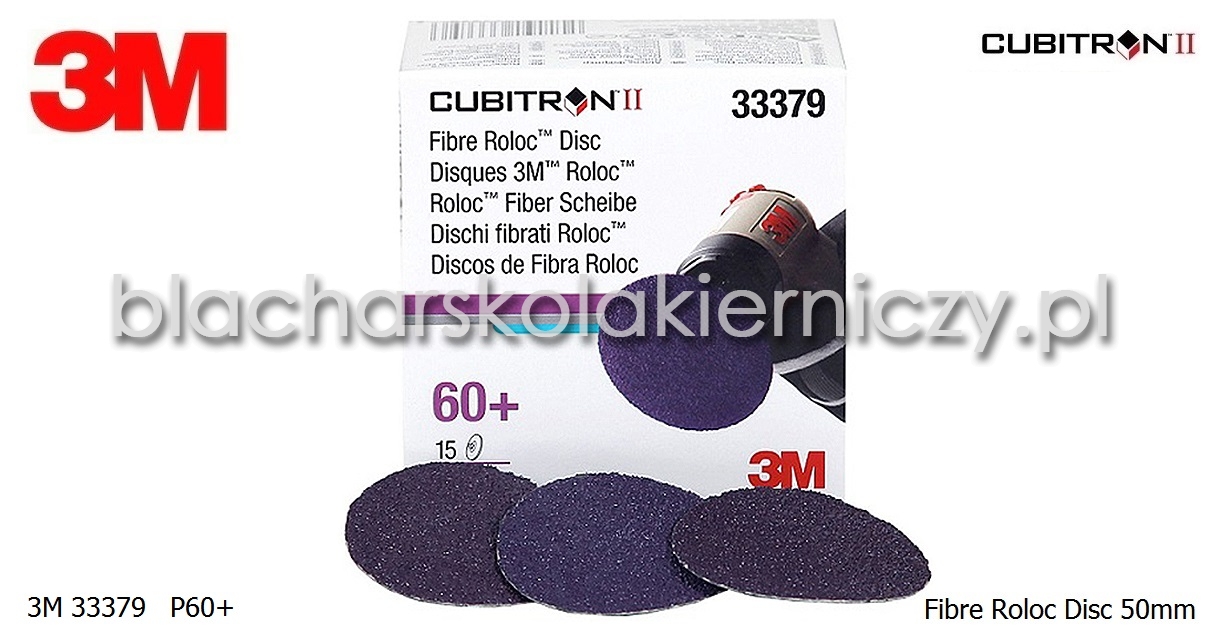 3M Cubitron II Fibre Roloc Disc – 2 Inch (50mm), 60 Grit – 15 Discs Per Box – 33379