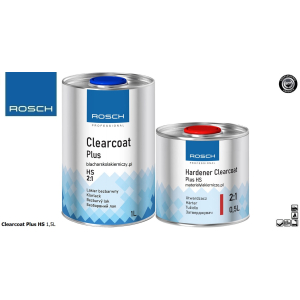 ROSCH CLEARCOAT Plus HS 1,5L Lakier Bezbarwny blacharskolakierniczy.pl