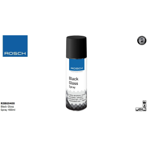 ROSCH BLACK GLOSS SPRAY 400ml Lakier Czarny Połysk Spray RSBG0400  blacharskolakierniczy.pl